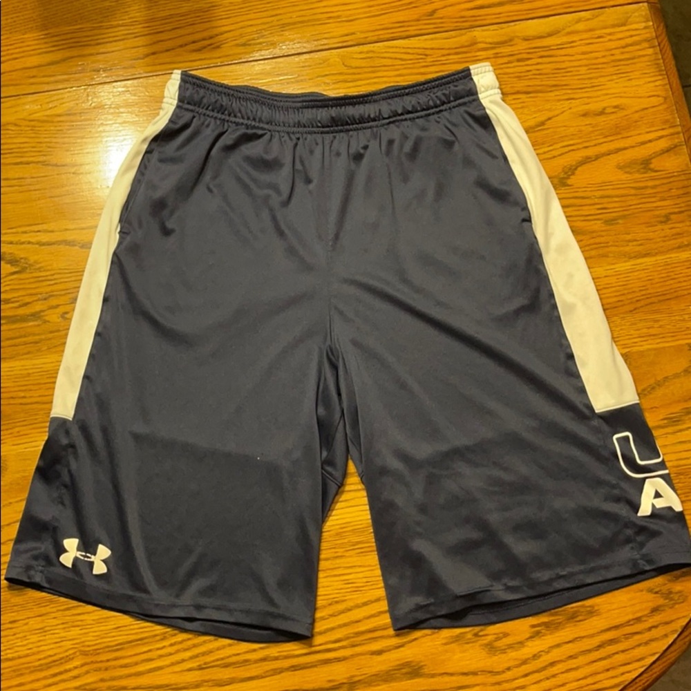 Boys navy blue athletic shorts